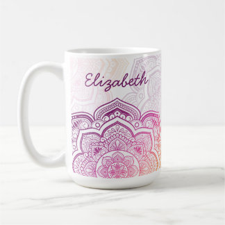 Café Taza personalizada Auri Mandala de 15 oz.