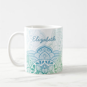 Café Taza personalizada Caelum Mandala de 11 oz