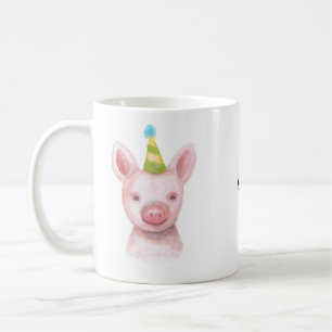 Café Taza personalizada cerdo lindo conocido de encargo