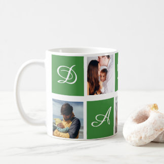 Café Taza Personalizada con Colograma de Fotos de Papá