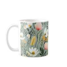Taza Personalizada con Diseño de Flores