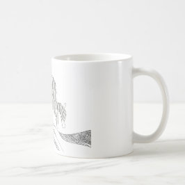 Café Taza personalizada con figura de palo abstracta ji