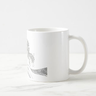 Café Taza personalizada con figura de palo abstracta ji