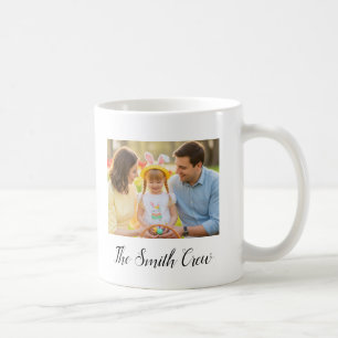 Café Taza personalizada con foto de familia y mensaje
