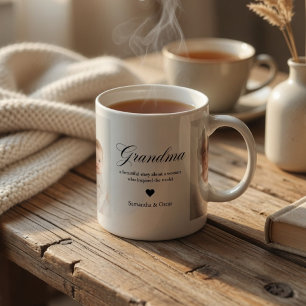 Café Taza Personalizada con Foto de la Abuela Abuela Pe