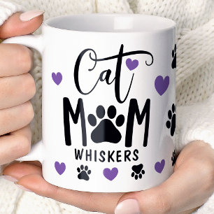 Café Taza personalizada con foto de mascota y huella de