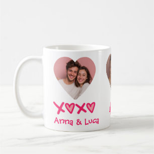 Café Taza personalizada con foto de pareja XOXO para el