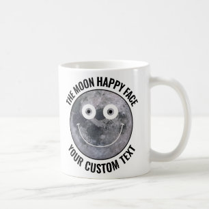 Café Taza personalizada con la cara feliz de la Luna