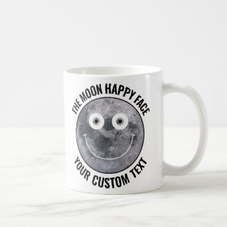 Café Taza personalizada con la cara feliz de la Luna