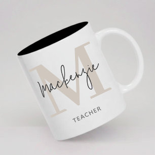 Café Taza Personalizada con Monograma Regalo de Graduac