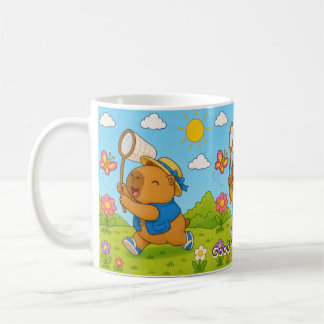 Café Taza Personalizada con Nombre de Capibara Mariposa