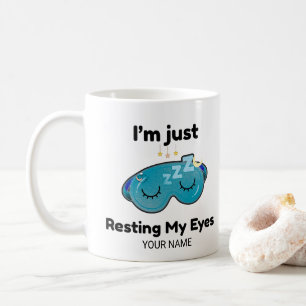 Café Taza Personalizada con Nombre y Chiste de 'Descans