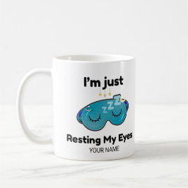 Café Taza Personalizada con Nombre y Chiste de 'Descans