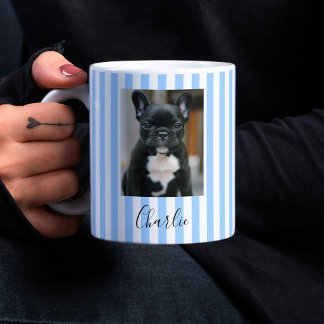 Café Taza Personalizada con Nombre y Foto de Bulldog Fr