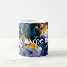 Taza personalizada con patrón floral de rosas de e