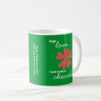 Café Taza personalizada con receta de brownie
