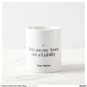 Café Taza Personalizada Corazón Activo de Comercio