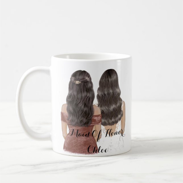 Café taza personalizada dama de honor (Izquierda)