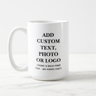 Café Taza personalizada de 15oz, diseña tu propio regal