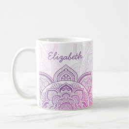 Café Taza personalizada de 330 ml con Mandala Rosalinda