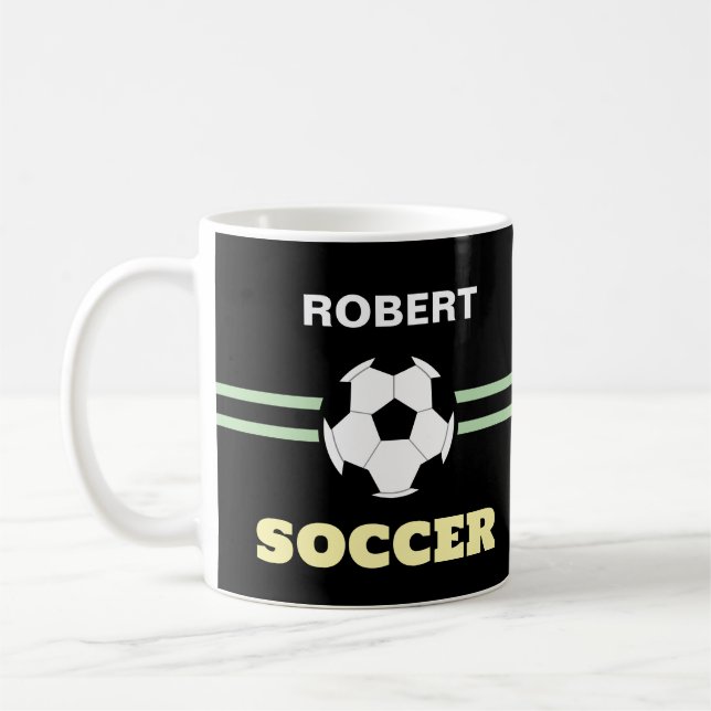 Café Taza personalizada de balón de fútbol (Izquierda)