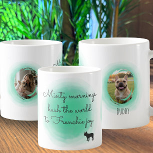 Café Taza personalizada de Bulldog Francés en acuarela 