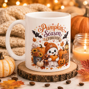 Café Taza Personalizada de Calabaza de Fantasma Adorabl