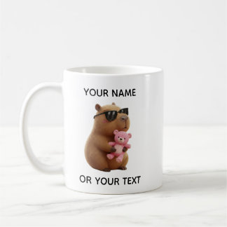 Café Taza Personalizada de Capybara Teddy Bear Genial