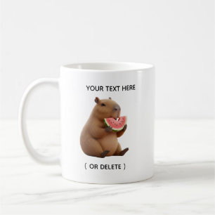 Café Taza Personalizada de Carpincho Lindo Comiendo San