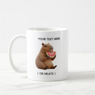 Café Taza Personalizada de Carpincho Lindo Comiendo San