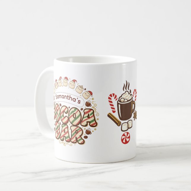 Café Taza personalizada de Cocoa Bar | Chocolate calien (Anverso izquierdo)