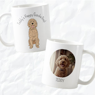 Café Taza Personalizada de Día de Adopción de Golden Do