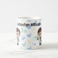 Taza personalizada de farmacéutico de dibujos anim