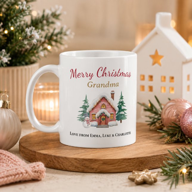 Café Taza personalizada de Feliz Navidad, Abuela (Subido por el creador)