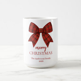 Café Taza Personalizada de Feliz Navidad | Lazo de Cuad