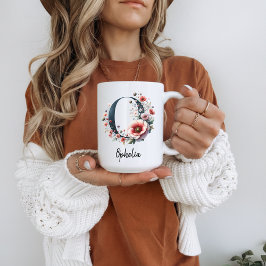 Café Taza personalizada de flor de nacimiento de flores