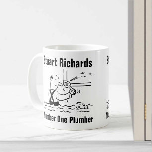 Café Taza Personalizada de Fontanero y Fontanería