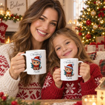Taza Personalizada de Gatito Navideño Adorable