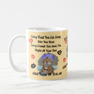 Café Taza Personalizada de Gato Adorable para Amantes d
