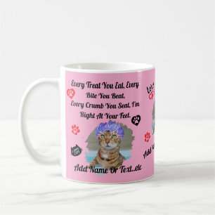 Café Taza Personalizada de Gato Adorable para Amantes d