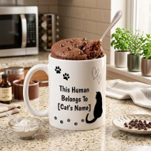 Taza personalizada de gato negro