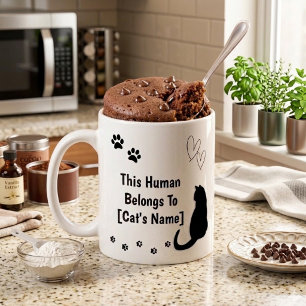 Café Taza personalizada de gato negro