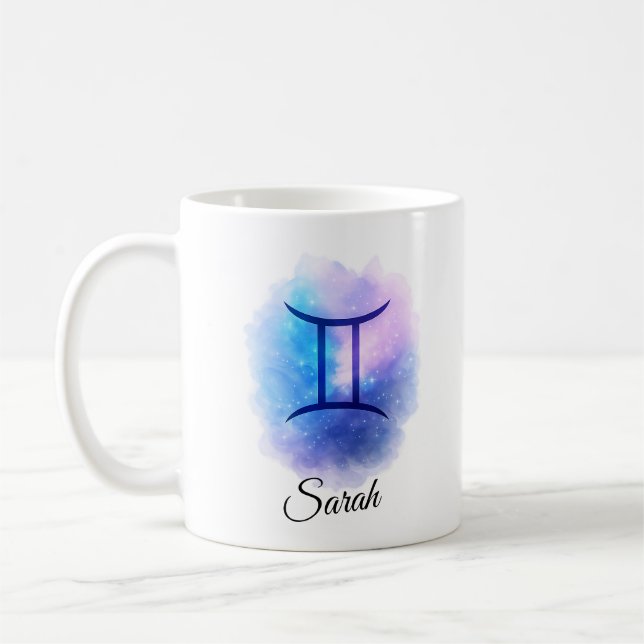 Café Taza personalizada de Géminis regalo para cumpleañ (Izquierda)