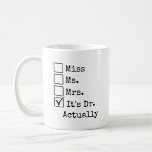 Café Taza personalizada de graduación de DR, regalo de