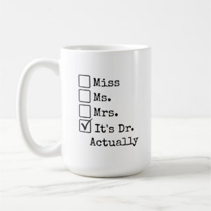 Café Taza personalizada de graduación de DR, regalo de