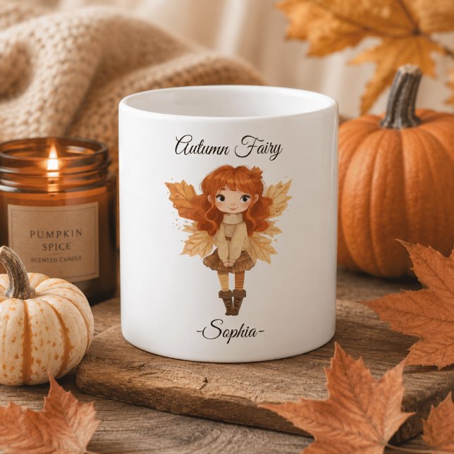 Café Taza personalizada de hada minimalista de otoño (Subido por el creador)