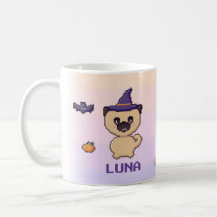 Café Taza personalizada de Halloween para Pug