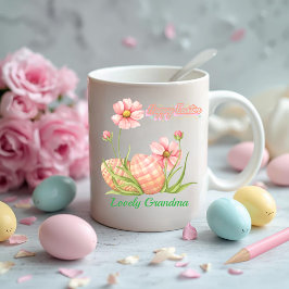 Café Taza personalizada de huevo de Pascua con acuarela