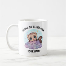 Taza Personalizada de Hurón Adorable con Texto Per