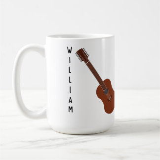 Café Taza personalizada de la guitarra acústica